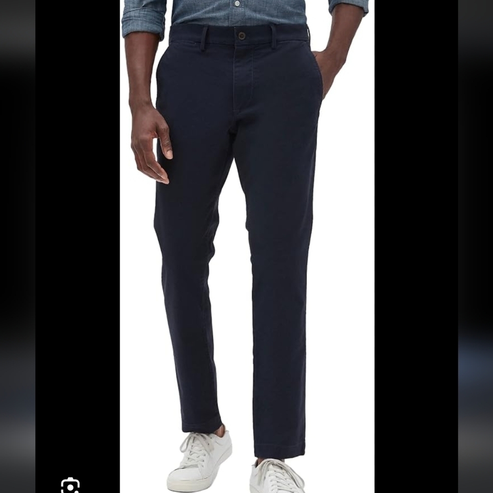 GAP Navy Straight Khaki Pants
